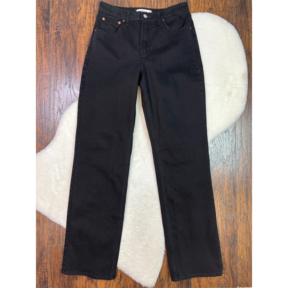 Abercrombie & Fitch Jeans 26 Long High-Rise 90's Relaxed Curve Love Black Womens